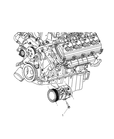 2010 Jeep Commander A/C Compressor Mounting Diagram 2