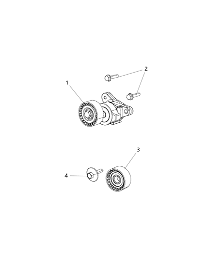 2018 Jeep Renegade Pulleys & Related Parts Diagram