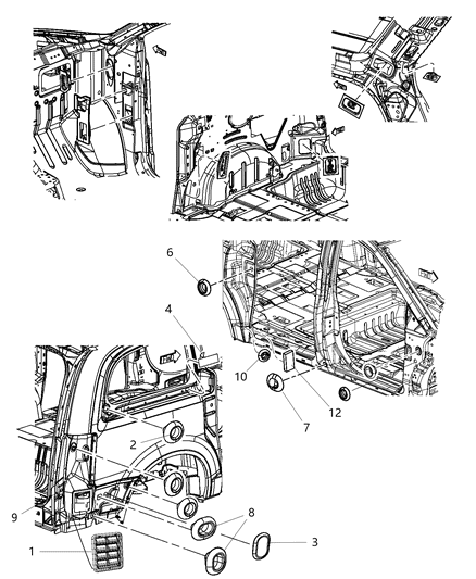 2020 Dodge Grand Caravan Body Plugs Diagram