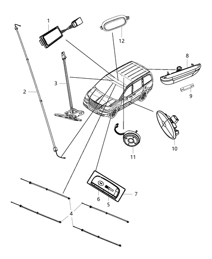 2013 Dodge Grand Caravan Lamp-Dome Diagram for 5JG551DAAB