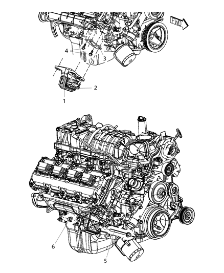 2020 Ram 3500 Engine Mounting Right Side Diagram 1