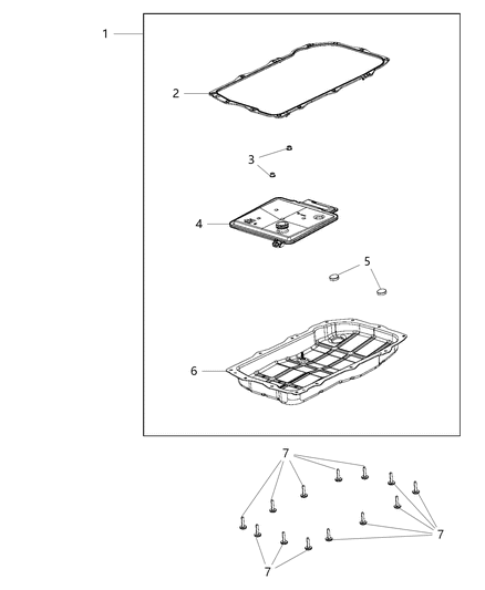 2021 Jeep Gladiator Oil Pan, Cover And Related Parts Diagram 1