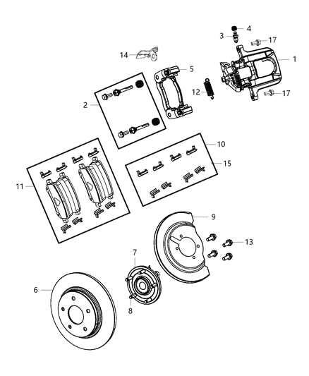 2014 Chrysler Town & Country CALIPER-Disc Brake Diagram for R8029849AC