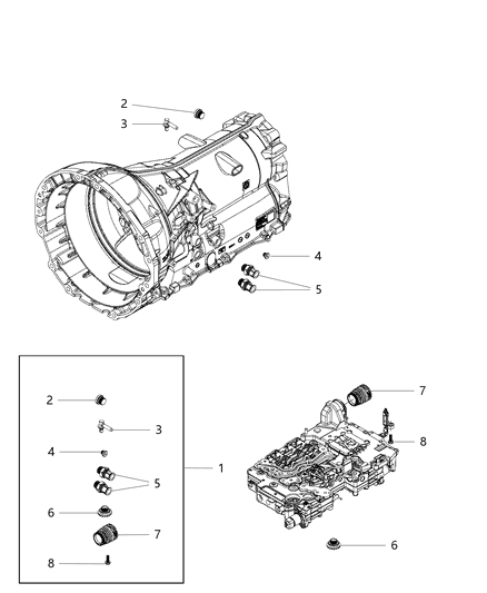 2020 Jeep Grand Cherokee Case & Related Parts Diagram 8