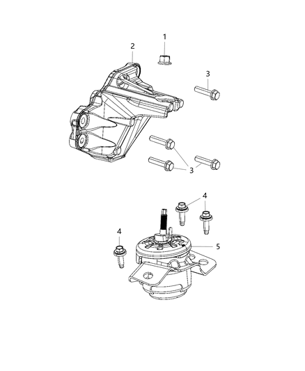 2021 Jeep Gladiator Engine Mounting Left Side Diagram 2