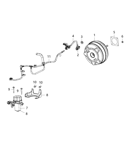 2021 Jeep Wrangler Hose-Vacuum Diagram for 68289582AB