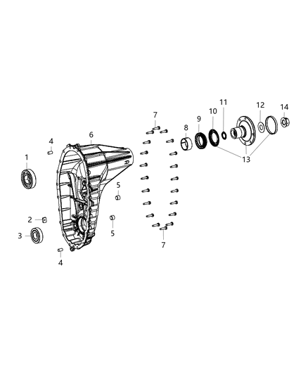 2020 Ram 3500 Rear Case & Related Parts Diagram 4