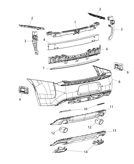 2020 Chrysler 300 Exhaust-TAILPIPE Diagram for 68235682AE