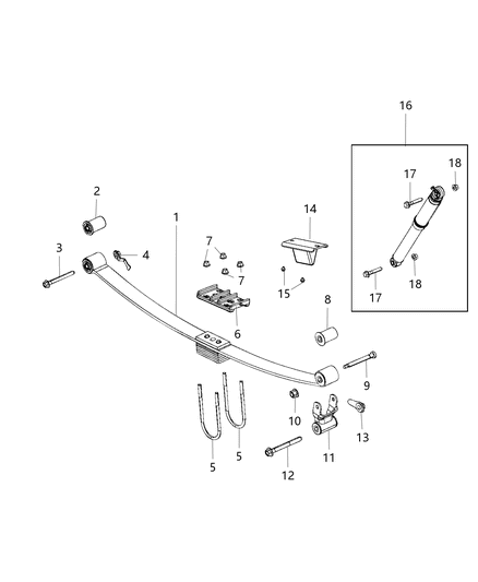 2019 Ram 3500 Suspension - Rear Diagram