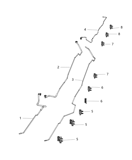 2019 Ram 3500 Fuel Lines/Tubes, Rear Diagram 3