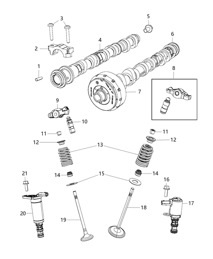 2021 Jeep Wrangler Camshafts & Valvetrain Diagram 4