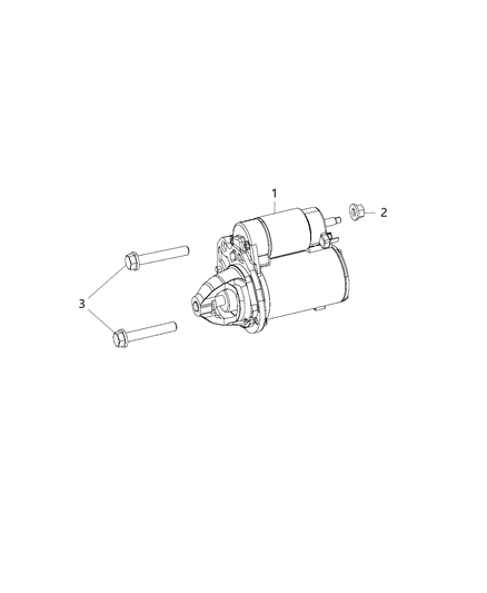 2016 Dodge Journey Starter & Related Parts Diagram 1