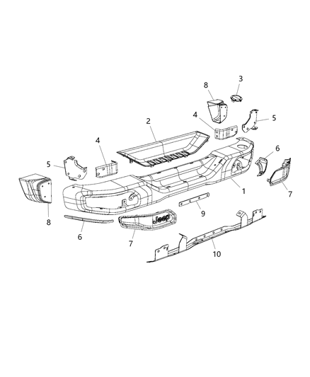 2018 Jeep Wrangler Rear Bumper Diagram 2