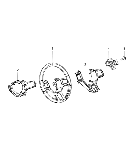2020 Ram 1500 Steering Wheel Assembly Diagram