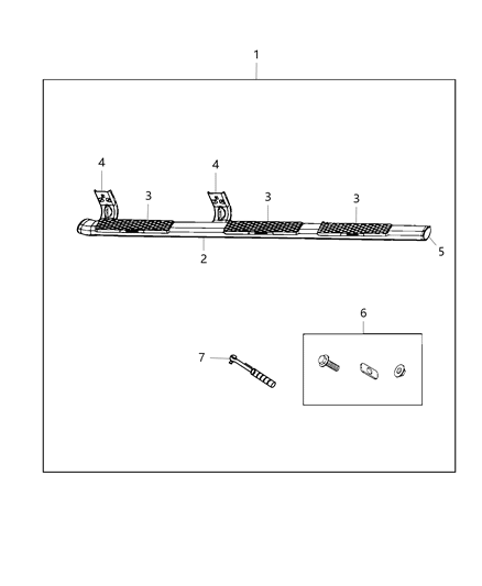 2016 Ram 5500 Step Kit, Tubular Side Diagram 2