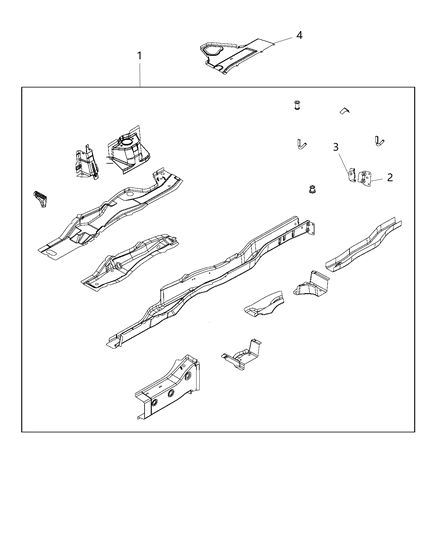 2020 Dodge Journey SIDEMEMBE-Floor Diagram for 5155179AH