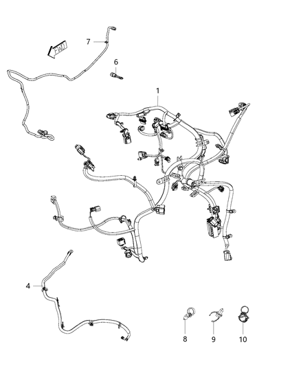 2020 Ram 4500 Engine Block Heater Diagram for 68419913AB