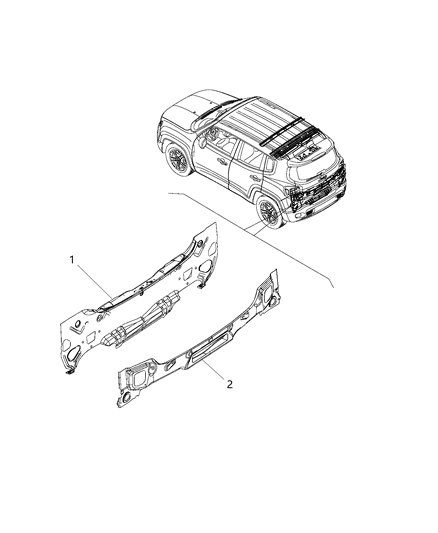 2020 Jeep Renegade Lower Liftgate Opening Diagram