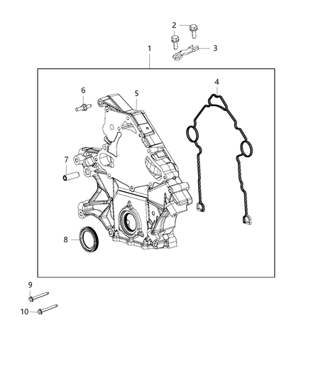 2016 Ram 3500 Timing Case Cover Diagram 1