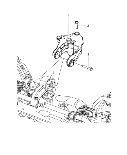 2018 Dodge Journey Engine Mounting Rear Diagram 3