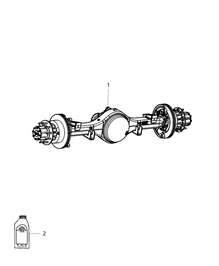 2020 Ram 4500 Axle Assembly, Rear Diagram