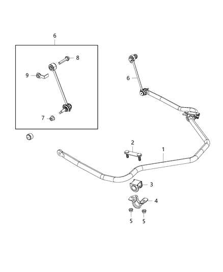 2020 Ram 5500 Stabilizer Bar - Rear Diagram