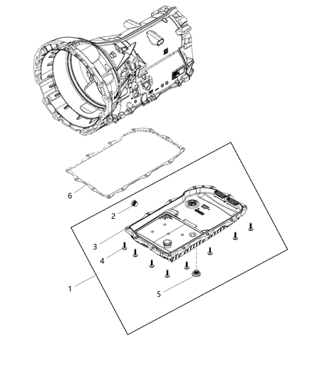 2020 Ram 1500 Oil Pan, Cover And Related Parts Diagram 1