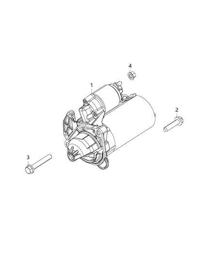 2019 Jeep Wrangler Starter & Related Parts Diagram 6