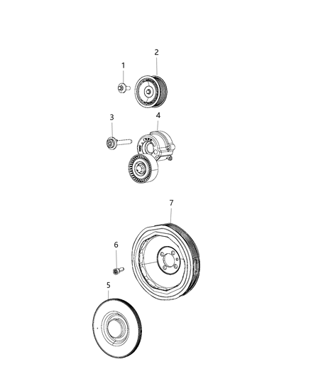 2018 Jeep Renegade Pulley & Related Parts Diagram 3