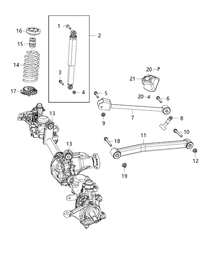 2020 Jeep Wrangler Front Coil Spring Diagram for 68250234AD