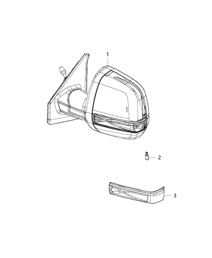 2015 Ram ProMaster City Lamps, Exterior Mirrors Diagram