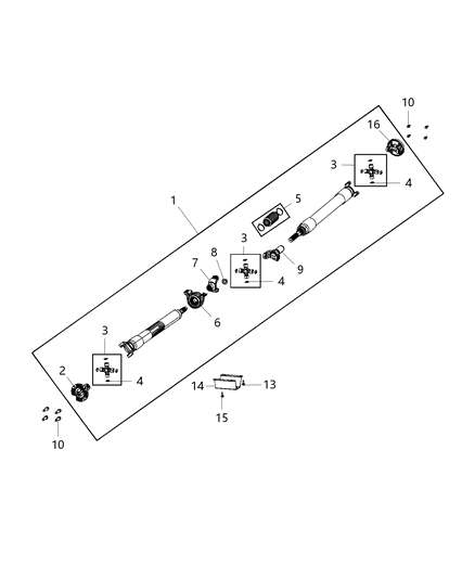 2020 Ram 3500 Drive Shaft, Rear Diagram 2