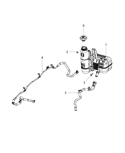 2020 Ram 2500 Coolant Recovery Bottle Diagram 1