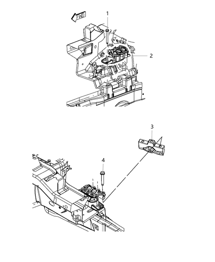 2018 Dodge Journey Engine Mounting Right Side Diagram 3