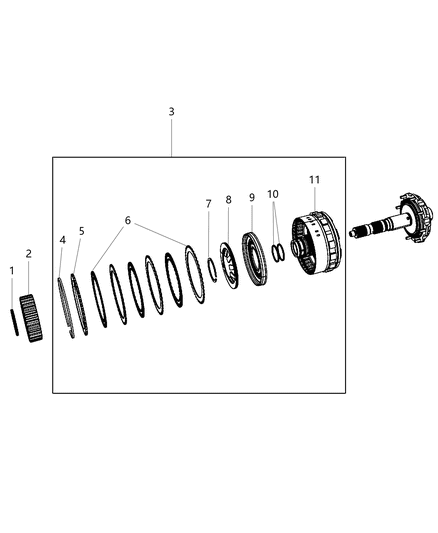 2018 Dodge Journey Gear Train - Underdrive Compounder Diagram 2