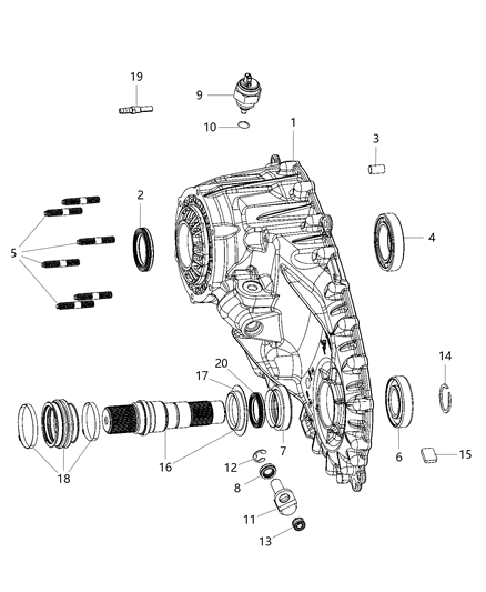 2019 Ram 3500 Front Case & Related Parts Diagram 1