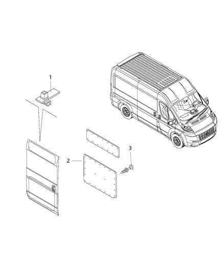 2020 Ram ProMaster 2500 Sliding Door Diagram