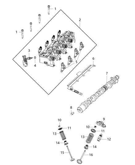 2018 Jeep Renegade Camshaft & Valvetrain Diagram 4