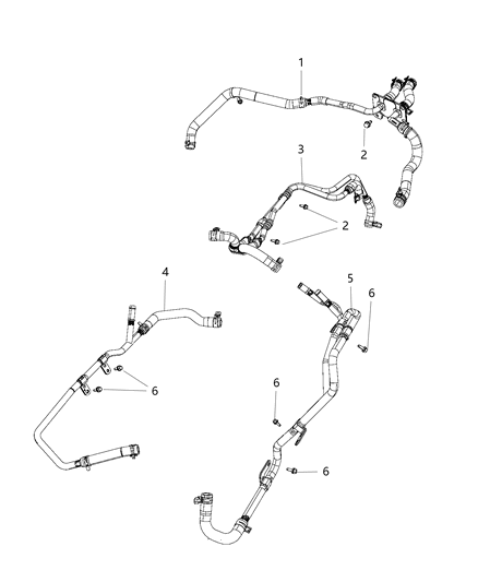 2016 Jeep Grand Cherokee Hose-Heater Supply Diagram for 68244851AB