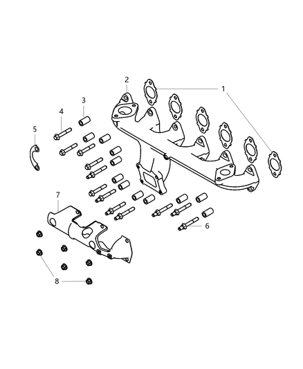 2020 Ram 5500 Exhaust Manifold & Heat Shield Diagram 2