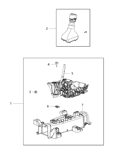 2021 Jeep Wrangler Gearshift Controls Diagram 3