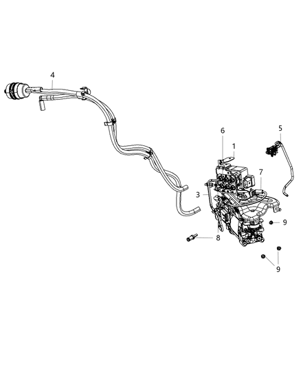 2011 Jeep Grand Cherokee Compressor Assembly - Air Suspension Diagram