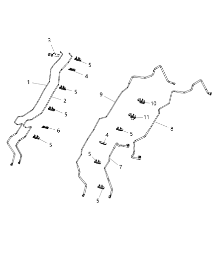 2020 Ram 5500 Fuel Lines/Tubes, Rear Diagram 6