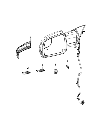 2021 Ram 1500 Lamp-PUDDLE Diagram for 68402117AA