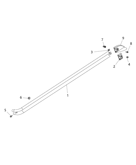 2021 Ram ProMaster 1500 Track-Sliding Door Diagram for 68212698AE