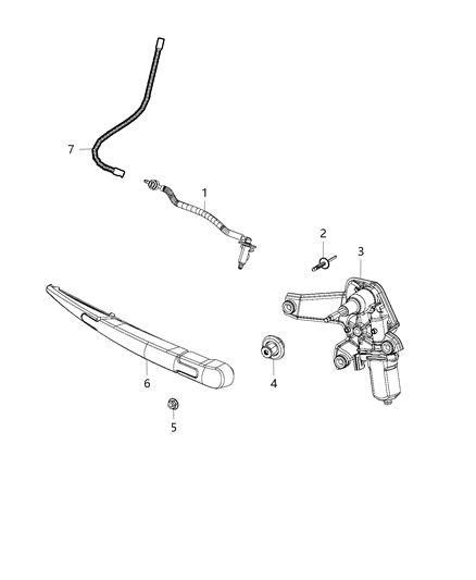 2018 Jeep Renegade Wiper And Washer System, Rear Diagram