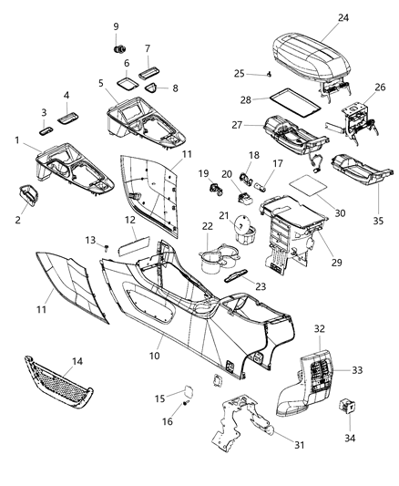 2019 Jeep Cherokee Base-Base Diagram for 5SF14DX9AC