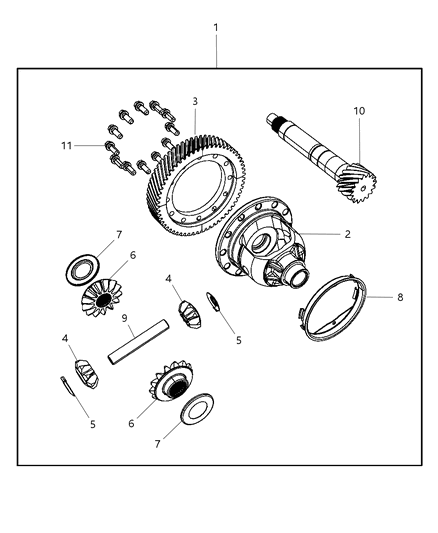 2018 Dodge Journey Differential Assembly Diagram 1