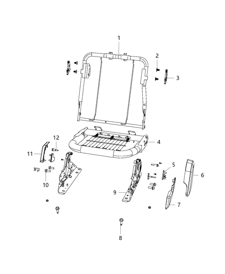 2020 Ram 5500 Second Row - Adjusters, Recliners, Shields And Risers Diagram 2