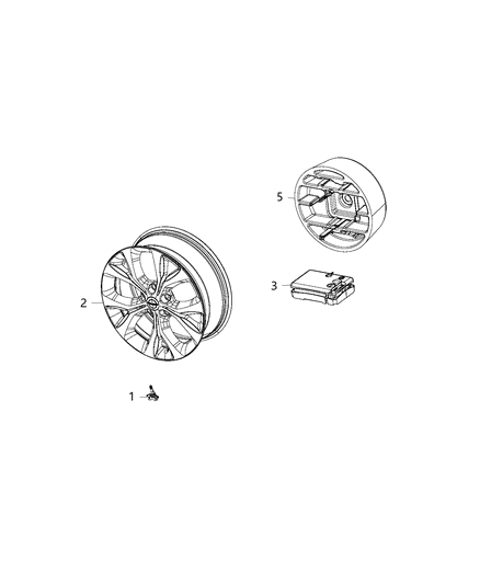 2018 Chrysler Pacifica Sensor, Tire Pressure Diagram